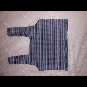 Striped Square Neck Tank Top